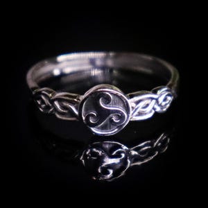 Triskelion Ring – Symbol of Motion and Balance in Sterling Silver