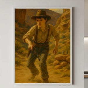 Billy the Kid Digital Art Print: Vintage Cowboy Portrait (Digital Download)