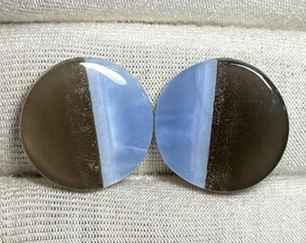 Owyhee blauwe opaal cabochon bijpassende paren, edelstenen (16,30 kt)