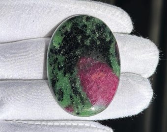 Oval Ruby Zoisite Cabochon, Natural Gemstone, 92 Cts