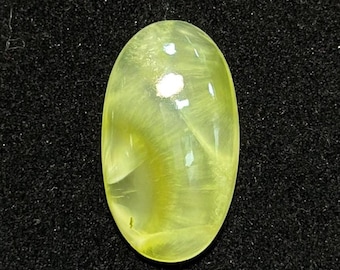 Rare Prehnite Cabochon: Natural Gemstone for Jewelry Making
