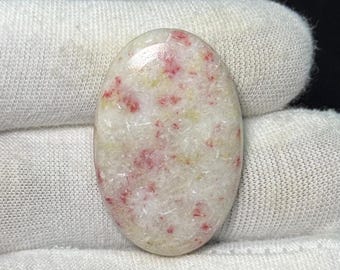 Cinnabar Cabochon, Unique Gemstone, Jewelry Making (33x24x5 mm)