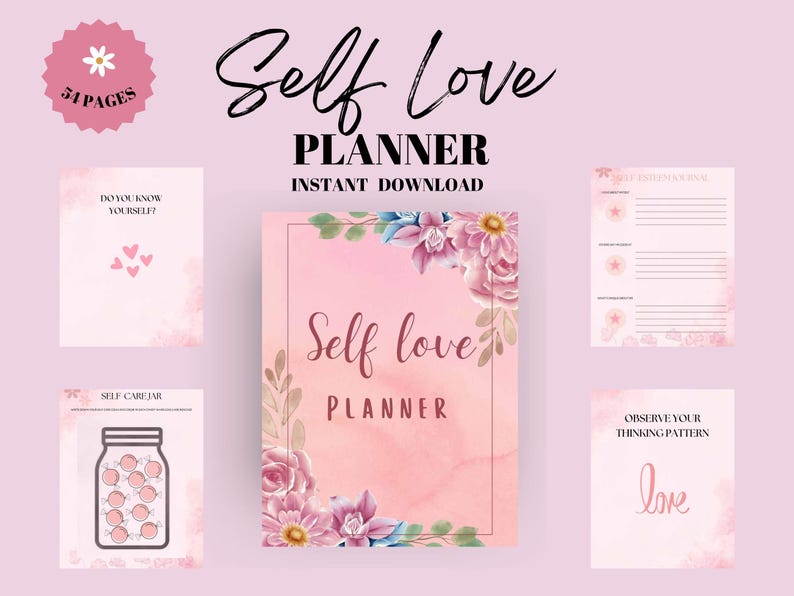 Printable Self Love Planner |instant Access,intant Download PDF Format ...