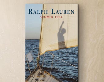 Fashion Magazine Canvas Poster, Retro Fashion Canvas Art, Luxury Fashion Print, Old Money Poster, Old Ralph Lauren Print, Summer Collection