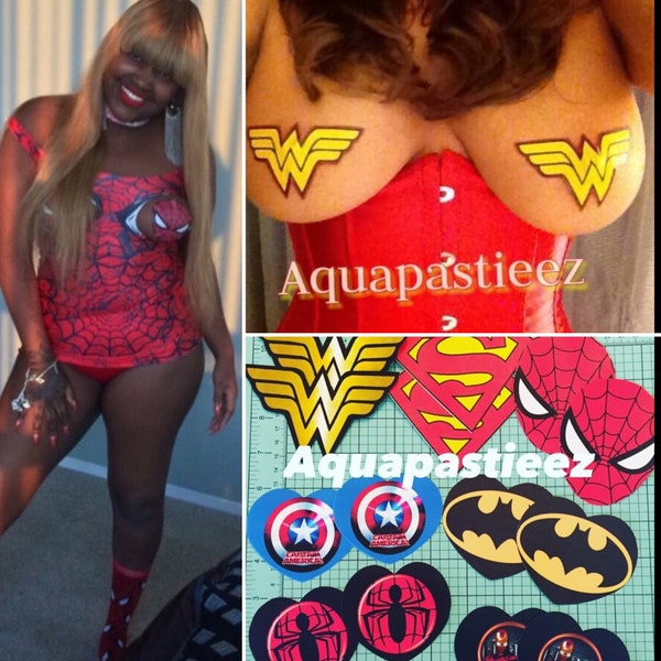 Superhero Pasties, Boobie Stickers, Nipple Covers