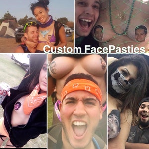 FaceTease Custom Face Pasties 1 PAIR body stickers nipple covers