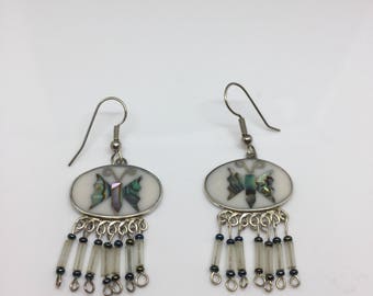 Alpaca Mexico Sterling Dreamcatcher Earrings c1980s