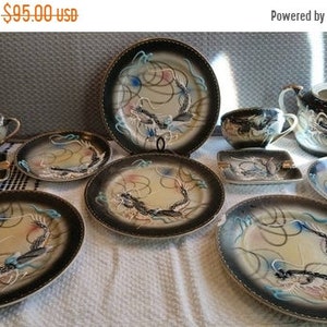 CDGC Hand Decorated Moriage Dragonware Quality Imports Japan, circa 1950s