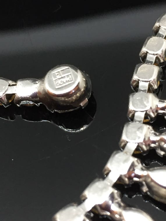 B David Olivine Navette and Clear Faceted Round R… - image 9