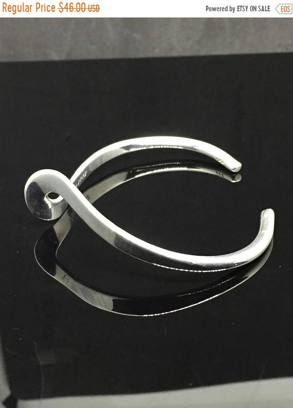 Modernist 925 Sterling Cuff Bracelet - image 1