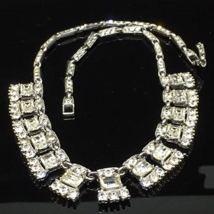 Bogoff Clear &quot;Ice&quot; Rhinestone Bib Necklace