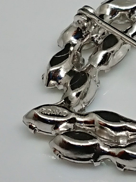 B David Clear AB Navette and Baguette Brooch & Cl… - image 6