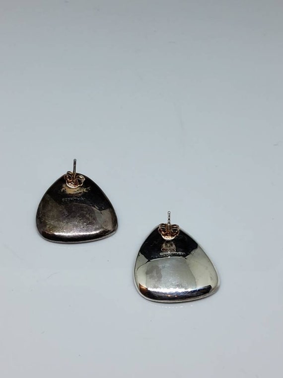 VTG Deco Style Sterling Marcasite Post Earrings - image 6