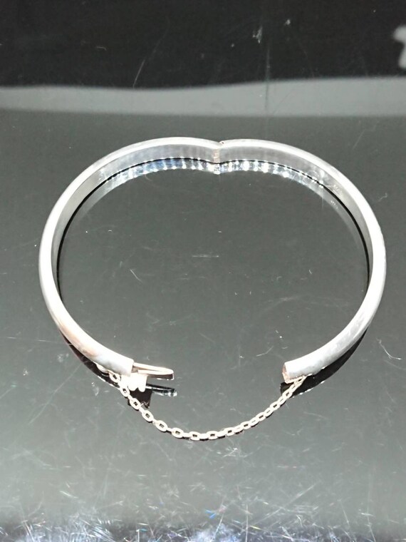 Child's 925 Bangle with Security Chain - image 3