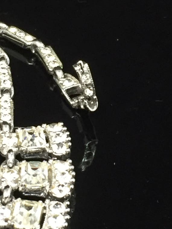 Bogoff Clear "Ice" Rhinestone Bib Necklace - image 4