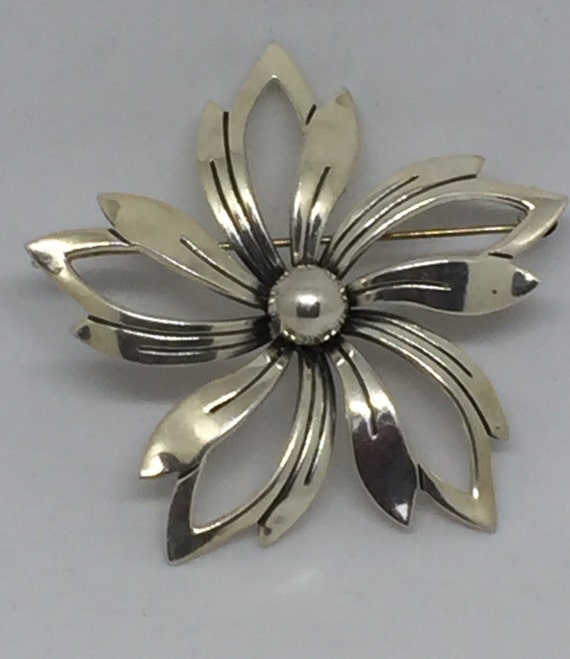 Vintage Niels Erik From 1960's Floral Brooch - image 2