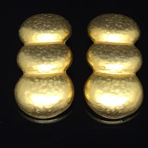 Richard Kerr Brushed Gold Tone Clip Ons