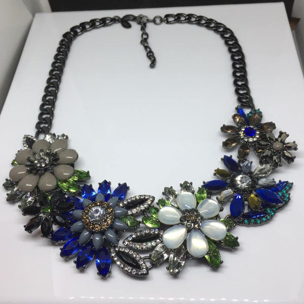 Joan Rivers Classic Collection Jeweled Bouquet Statement Necklace NWT
