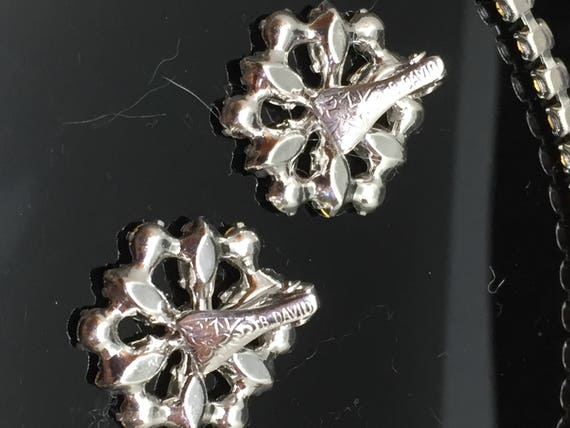 B David Olivine Navette and Clear Faceted Round R… - image 8