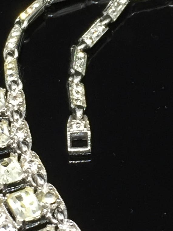 Bogoff Clear "Ice" Rhinestone Bib Necklace - image 3