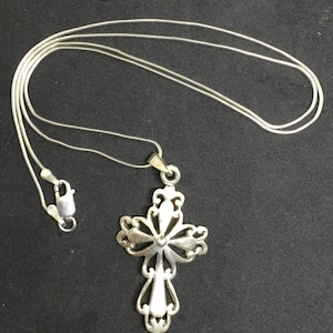 Vintage 925 Sterling Italian Cross Signed HAN Italy