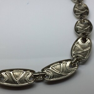 Circa 1980's Vintage Silvertone Enameled Choker image 8