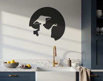 Japanese Samurai Wall Art, Asian Metal Wall Decor, Zen Warrior Silhouette Sign, Modern Dojo Artwork, Oriental Home Decoration, Gift for Home