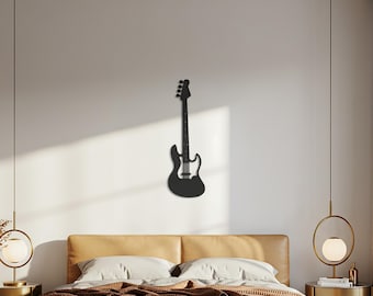 Guitar Metal Wall Art, Music Lover Wall Sculpture, Modern Guitar Wall Decor, Home Music Art, Minimalist Music Art, Gift for Guitarists