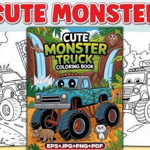 120+ Monster Truck Coloring Pages for Kids – Instant Digital Fun!