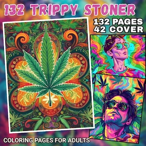 Kleurboek Trippy Stoner: psychedelische kleurplaten voor volwassenen + omslagen (pdf-download)