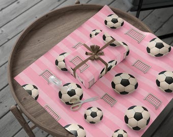 Soccer-Themed Wrapping Paper for Kids' Parties, Sports Events, Birthdays, Gift Wrap, Fun Gift Decor