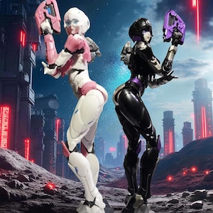 Cyber Mecha Girl Model Kit: DIY Transformer Action Figure