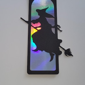 Holographic Witch Bookmark – Gothic Spooky Halloween Gift for Book Lovers