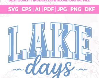 Trendy Lake Days SVG PNG,Striped Lake Day Shirt svg,Preppy Summer Shirt png,Girly Cottage Time svg,Coquette Lake Day Shirt png,Cricut Files