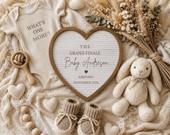 Last Baby Announcement Digital Editable Canva Template Grand Finale Baby Announcement Social Media Reveal Pregnancy Reveal
