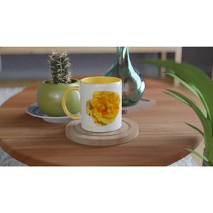 Yellow Rose 11oz Ceramic Mug - Yellow