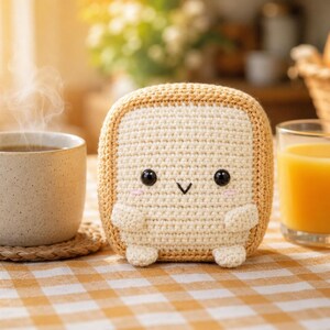 Haakpatroon voor een brood (PDF) | Eenvoudige amigurumi broodknuffel | 4 kleurstellingen | The Little Loaf