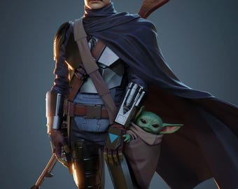 The Mandalorian Figure (STL File) – 3D Printable Controller