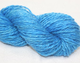 Sky Blue Romney Handspun Yarn 100 Yds 2 ply #719