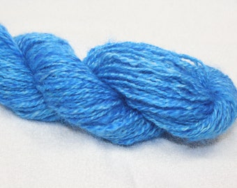 Blue Romney Handspun Yarn 110 Yds 2 ply #715