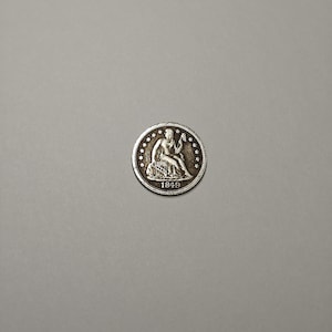 us coin, coin one dime us 1849