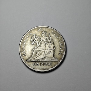 coin one peso guatemala 1895