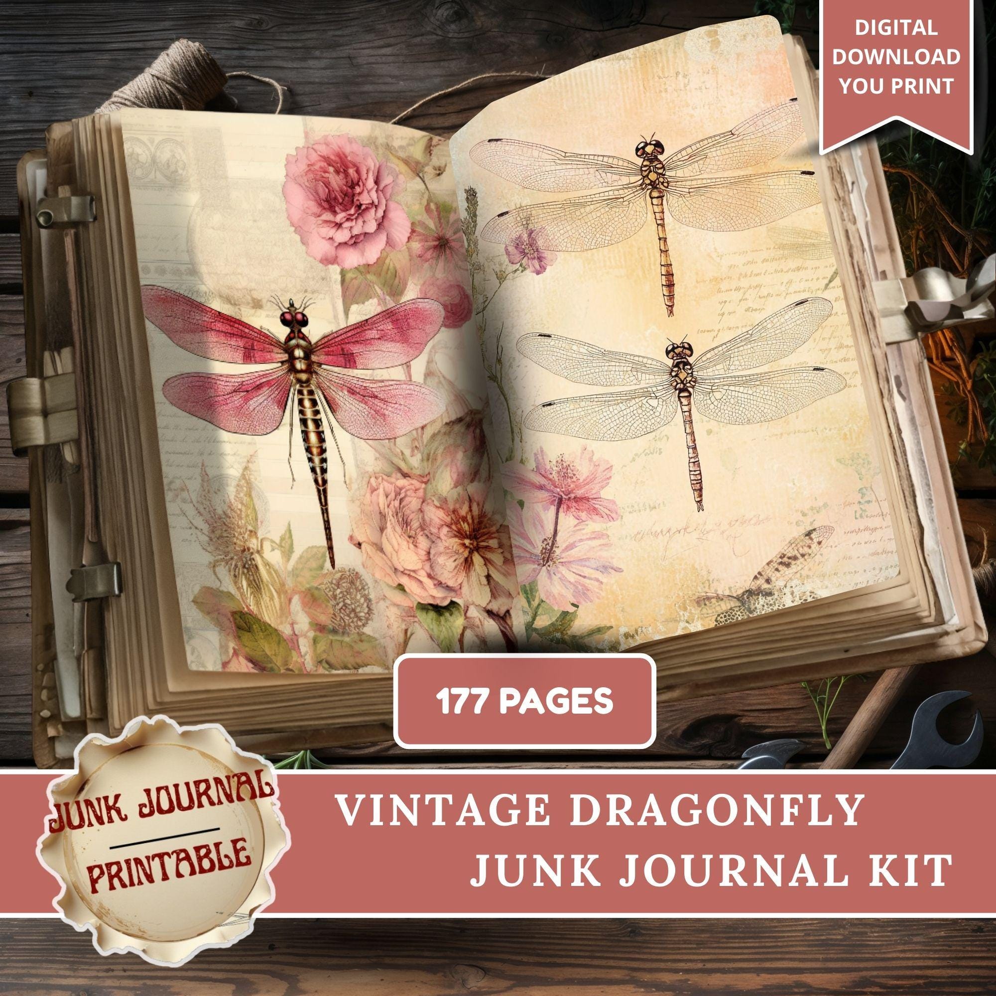 Dragonfly Junk Journal, Junk Journal Supplies, Junk Journal Kits, Junk ...