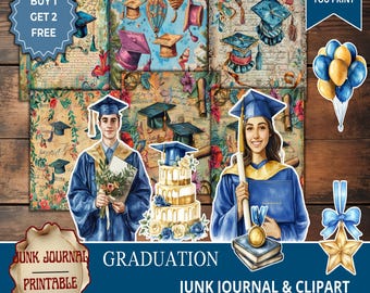 Kit para Diário de Formatura com Arte Recortada, Recortes e Ilustrações Imprimíveis (Download Digital)