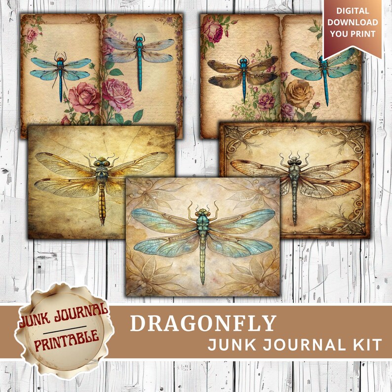 Dragonfly Junk Journal, Junk Journal Supplies, Junk Journal Kits, Junk ...