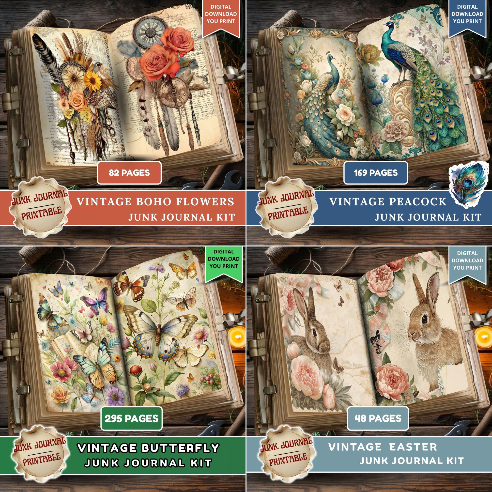 Vintage Junk Journal Kit Bundle, 2333 Pages Best Sellers Printable ...
