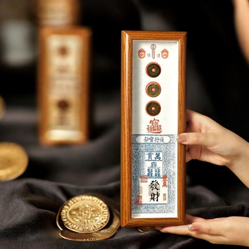 Wealth Prosperity Symbol 3D Art | Chinese Coin Display Gift ...
