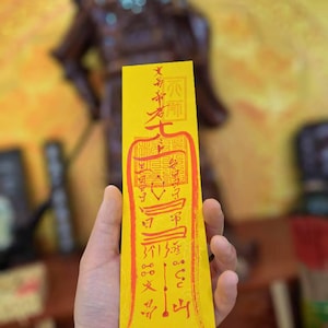 Hand-Drawn Wenchang Talisman: Taoist Study Success Charm & Home Protection