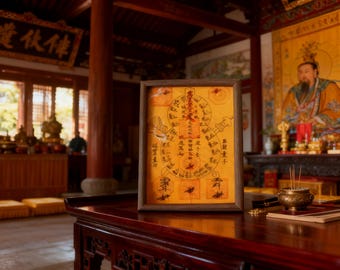 Hand-Drawn Taoist Talisman | Wealth & Protection Fu