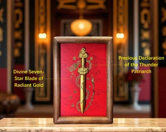 Taoist Thunder Lord Sword: Brass Feng Shui Home Protection Decor-Customizable Consecration Service